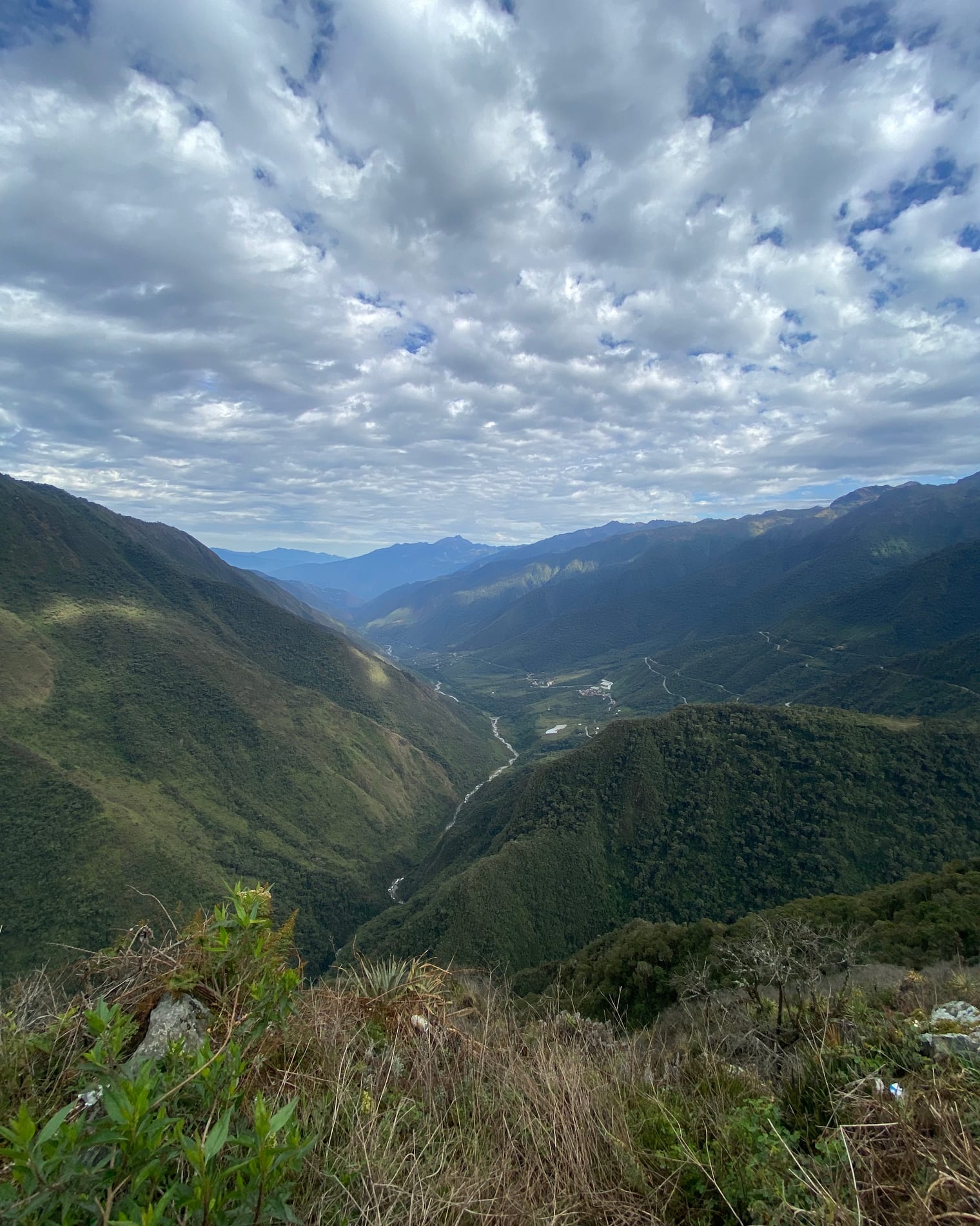 The cloud forest valley from the mirador over Huayopata